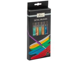 Nassau Fine Art - Fijne penselen - Set van 10 stuks - Dunne Kwasten voor Modelbouw & Acrylverf - Geschikt voor Aquarel, Olieverf, Waterverf en Schmink