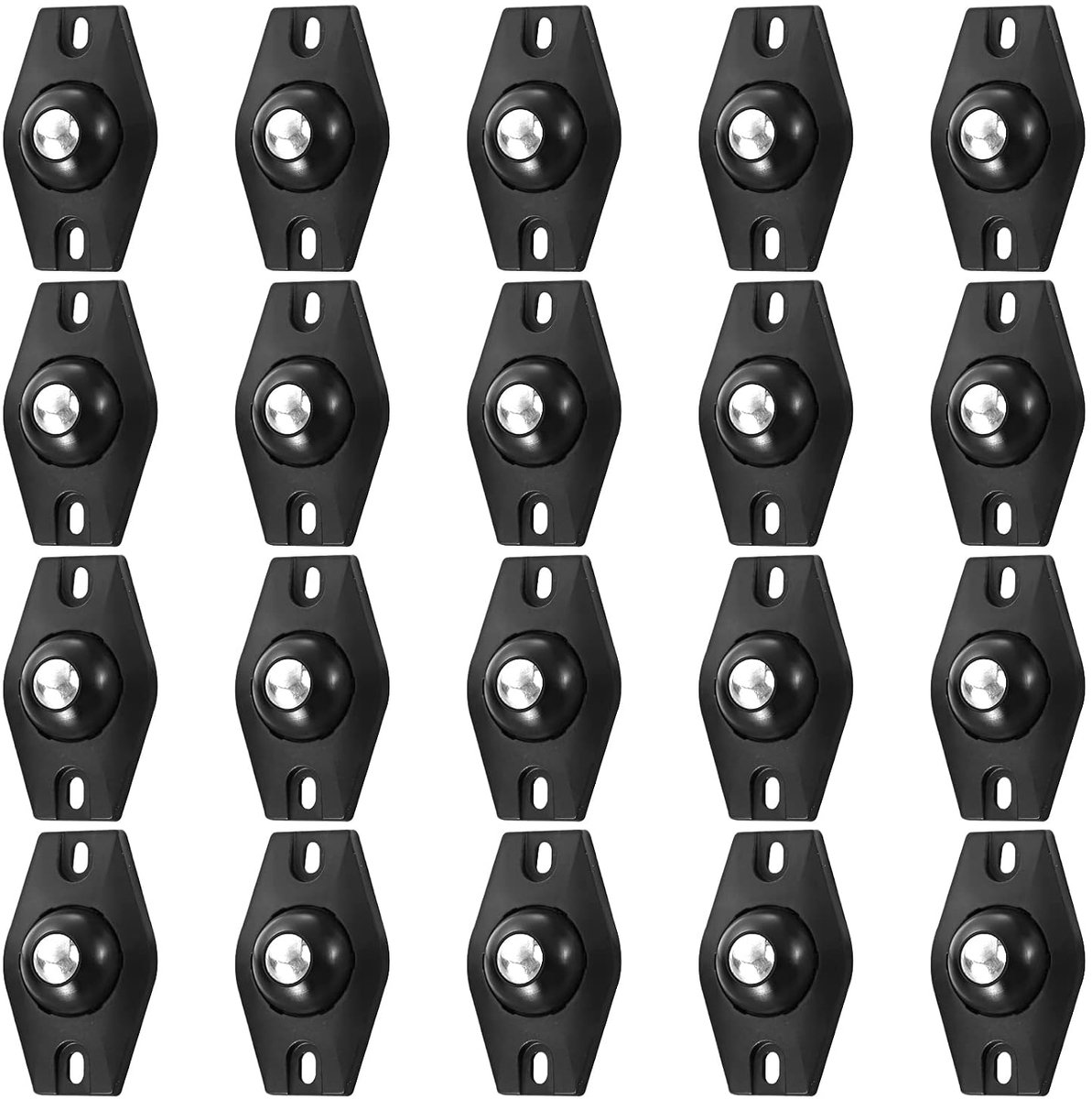 DAWRIS 20 x Ball Wheels Heavy Duty Furniture 360 Degree Self Adhesive Mini Transport Wheels Storage Box Trash Bin - ShopVlot