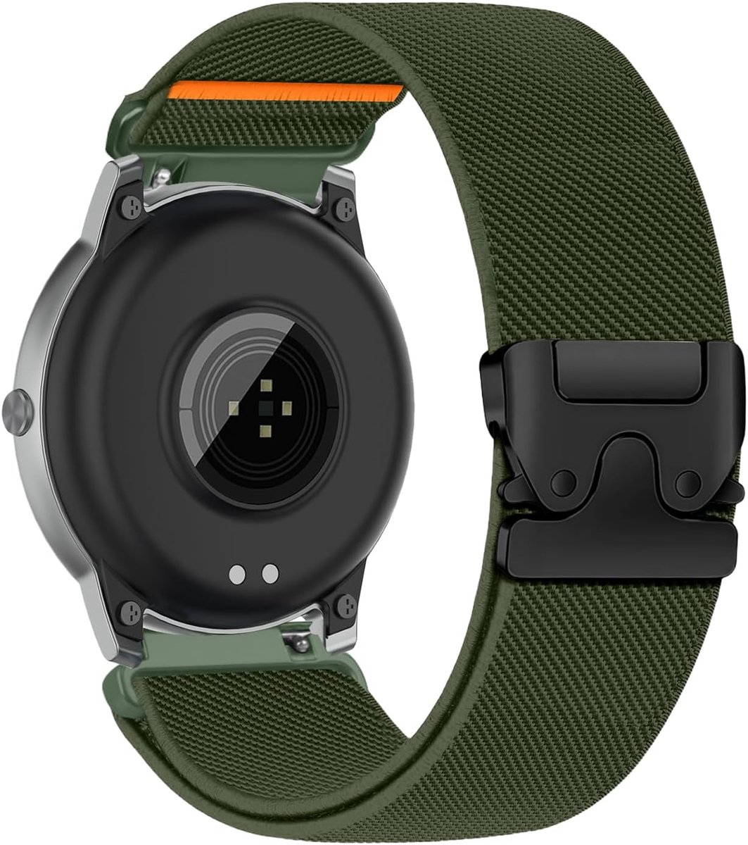 20 mm Nylon Elastic Strap Replacement Nylon Fabric Parachute Clasp, Breathable Sport Band, 20 mm Watch Band for Men - ShopVlot