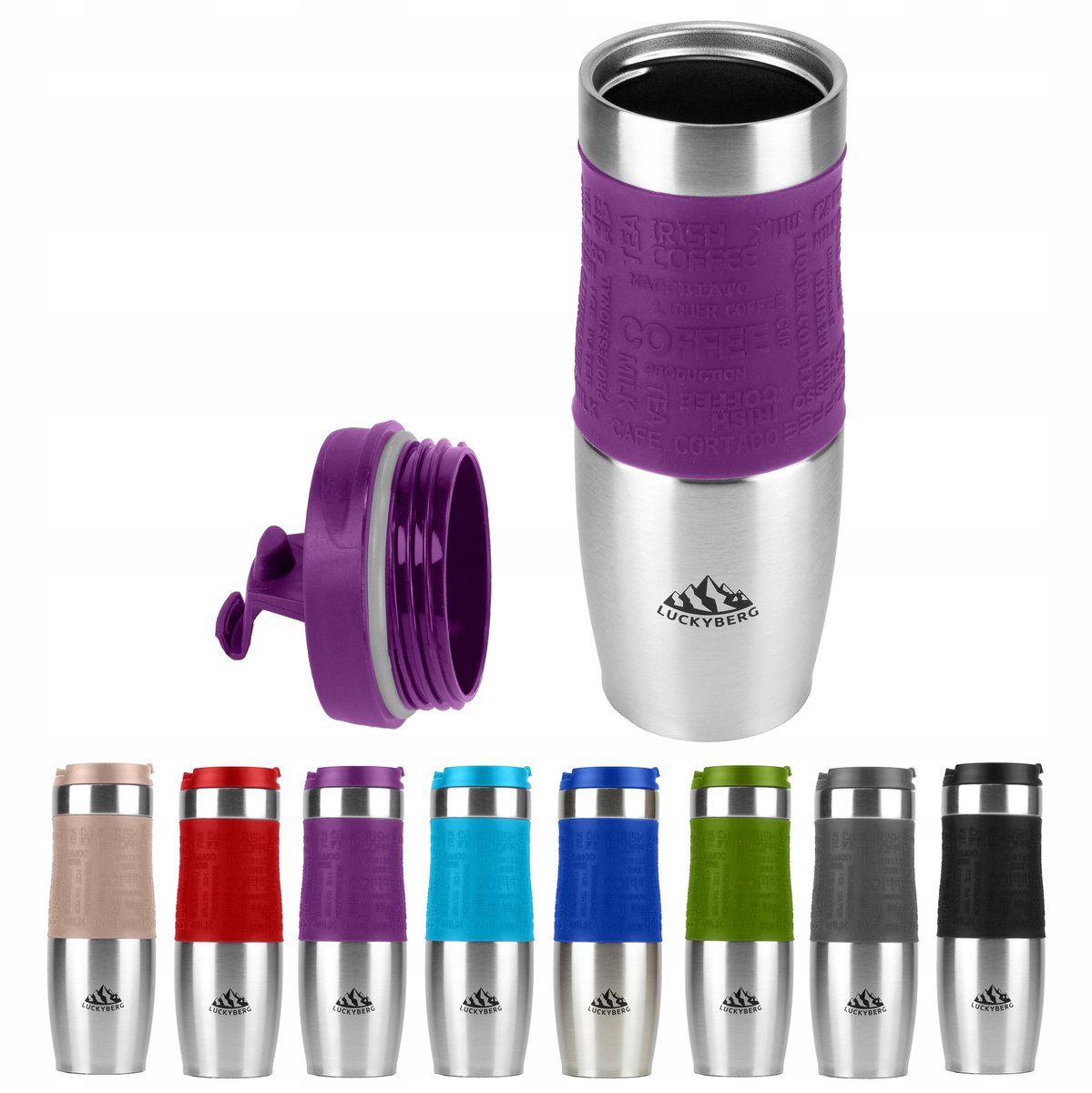 LUCKYBERG Thermosbeker RVS 400ml - Houdt Drankjes Warm/Koud