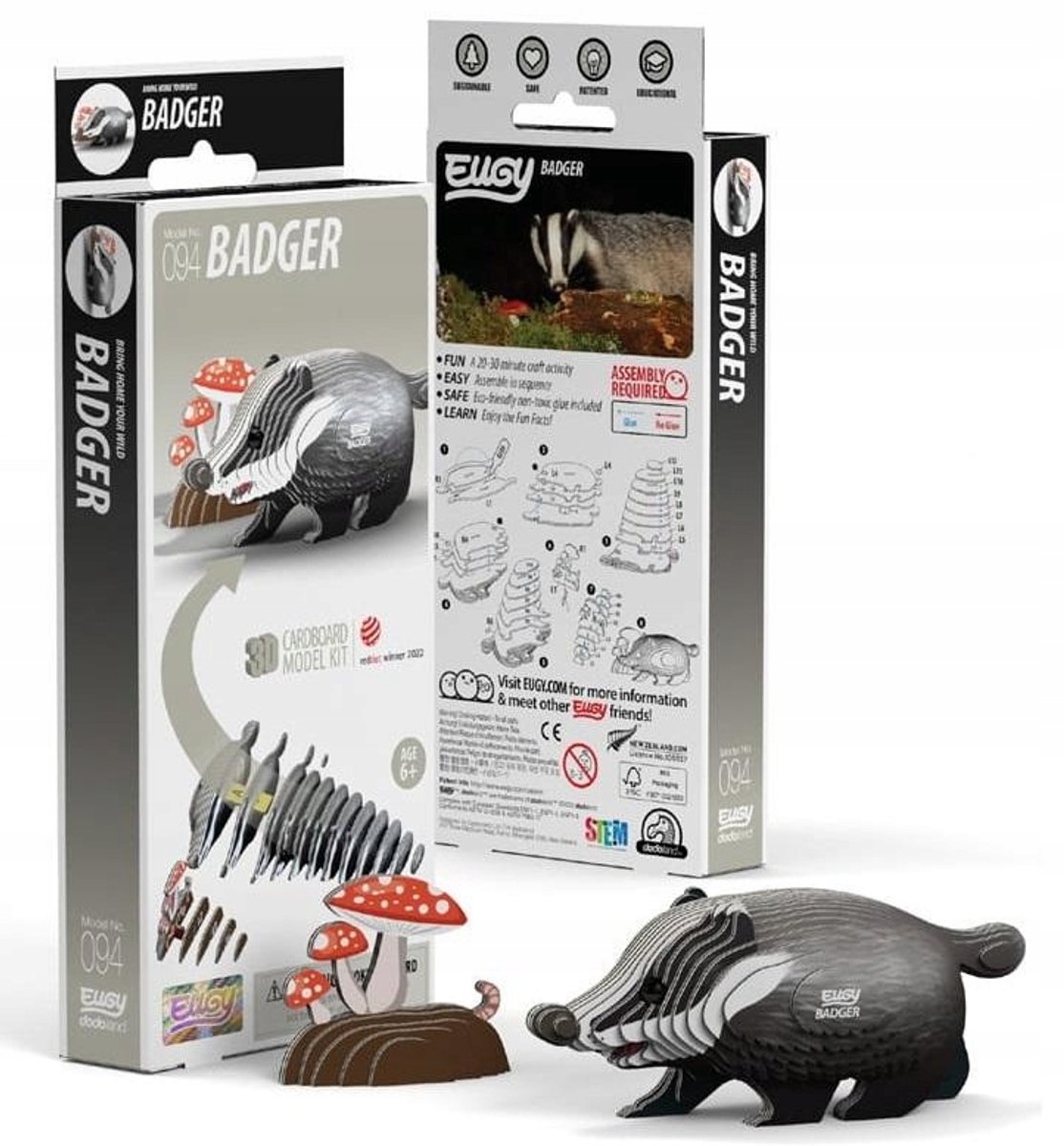 Eugy 3D Puzzel Stokdier Knutselset voor Kinderen - Leerzaam en Creatief