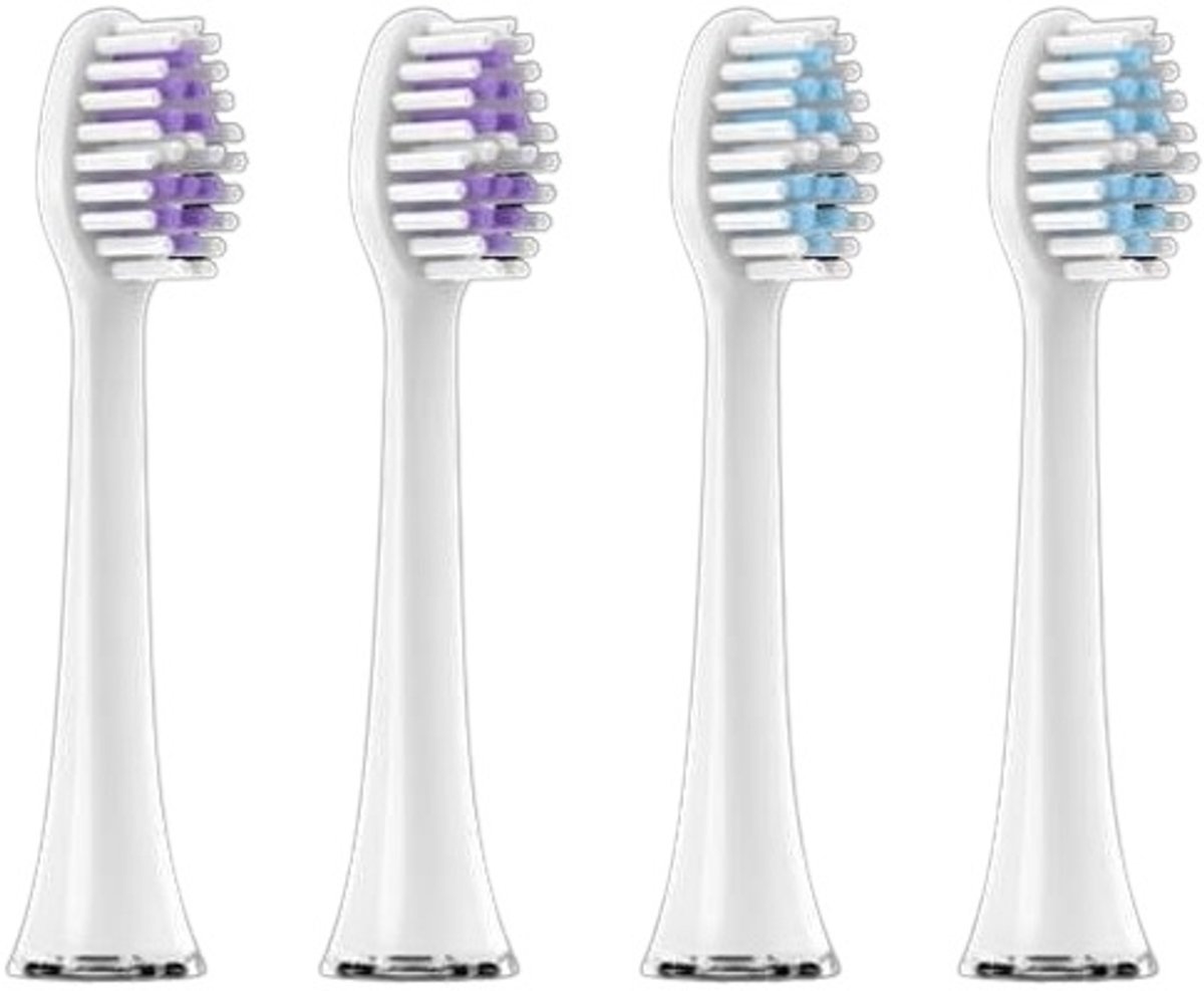 4x Opzetborstels Vervanging voor SEYSSO Carbon Basic White