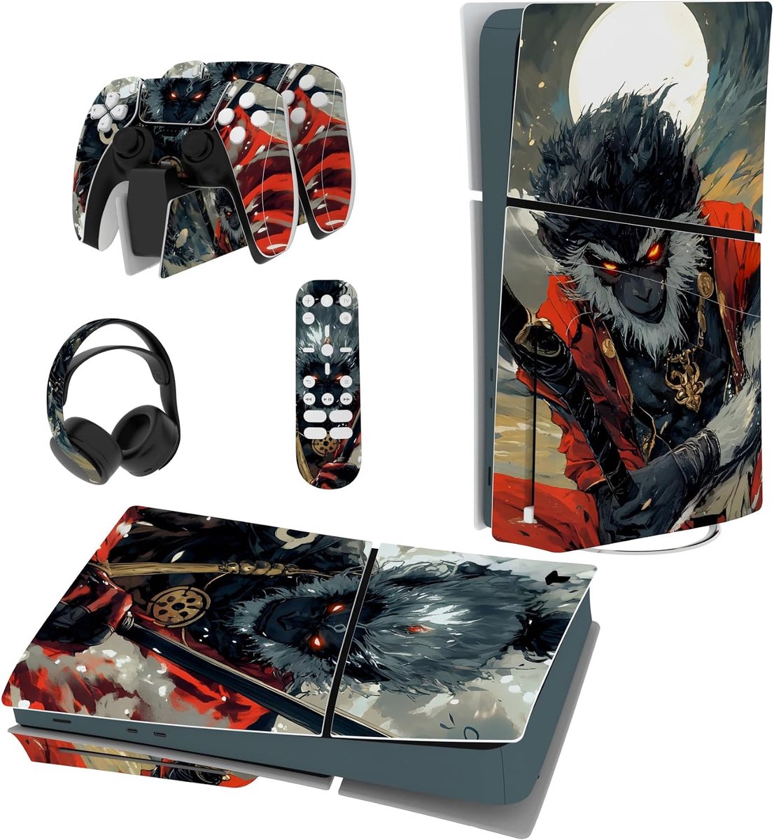 PlayVital Sticker Skin for ps5 Slim Disc Edition, Premium Vinyl Decal Protective Film for ps5 Slim Console & - ShopVlot
