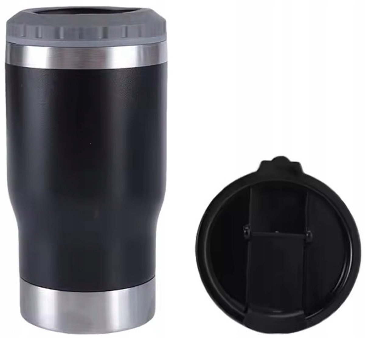Zwarte Thermische Mok 420ml - Ideaal voor Koffie, Thee & Yerba Mate