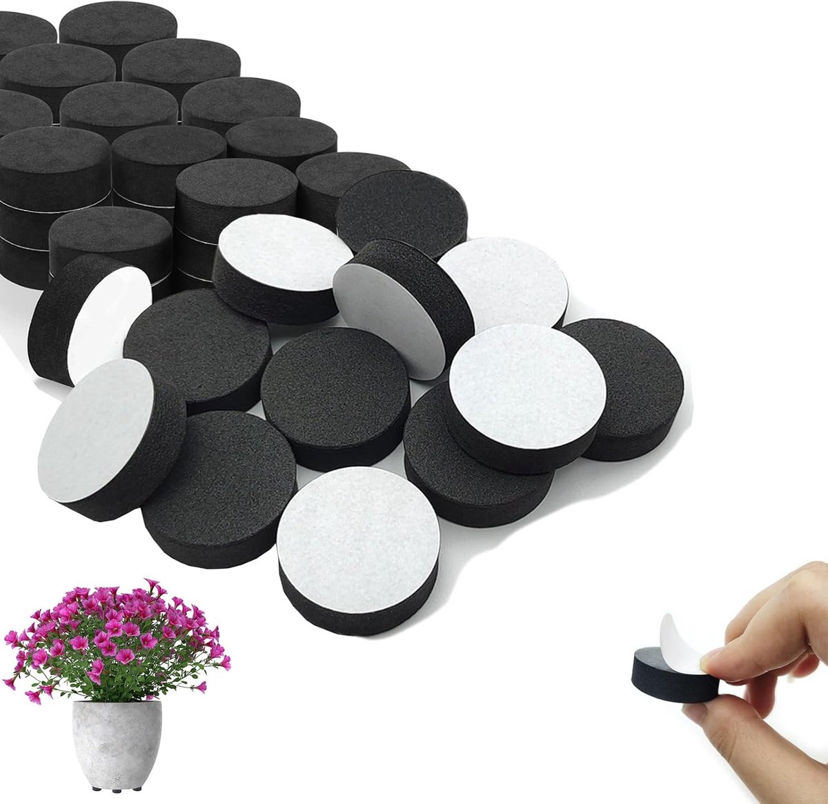 Plantpot voeten set van 50 - 30 x 10 mm - EVA schuim - niet-slip en vochtbestendig voor potten - ShopVlot