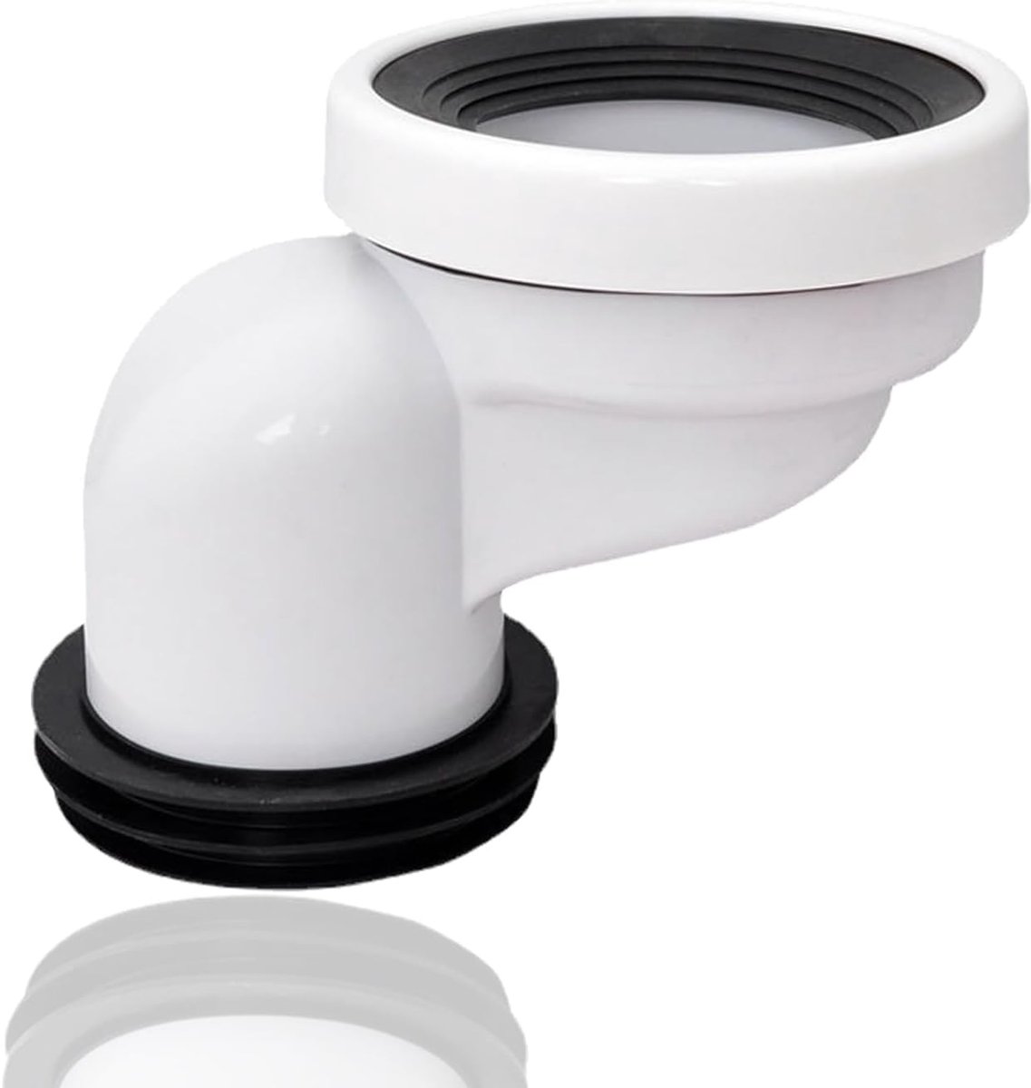 Toilet aansluitbuis 10cm - kunststof - excentrisch - geschikt voor 11 cm afvoer - ShopVlot