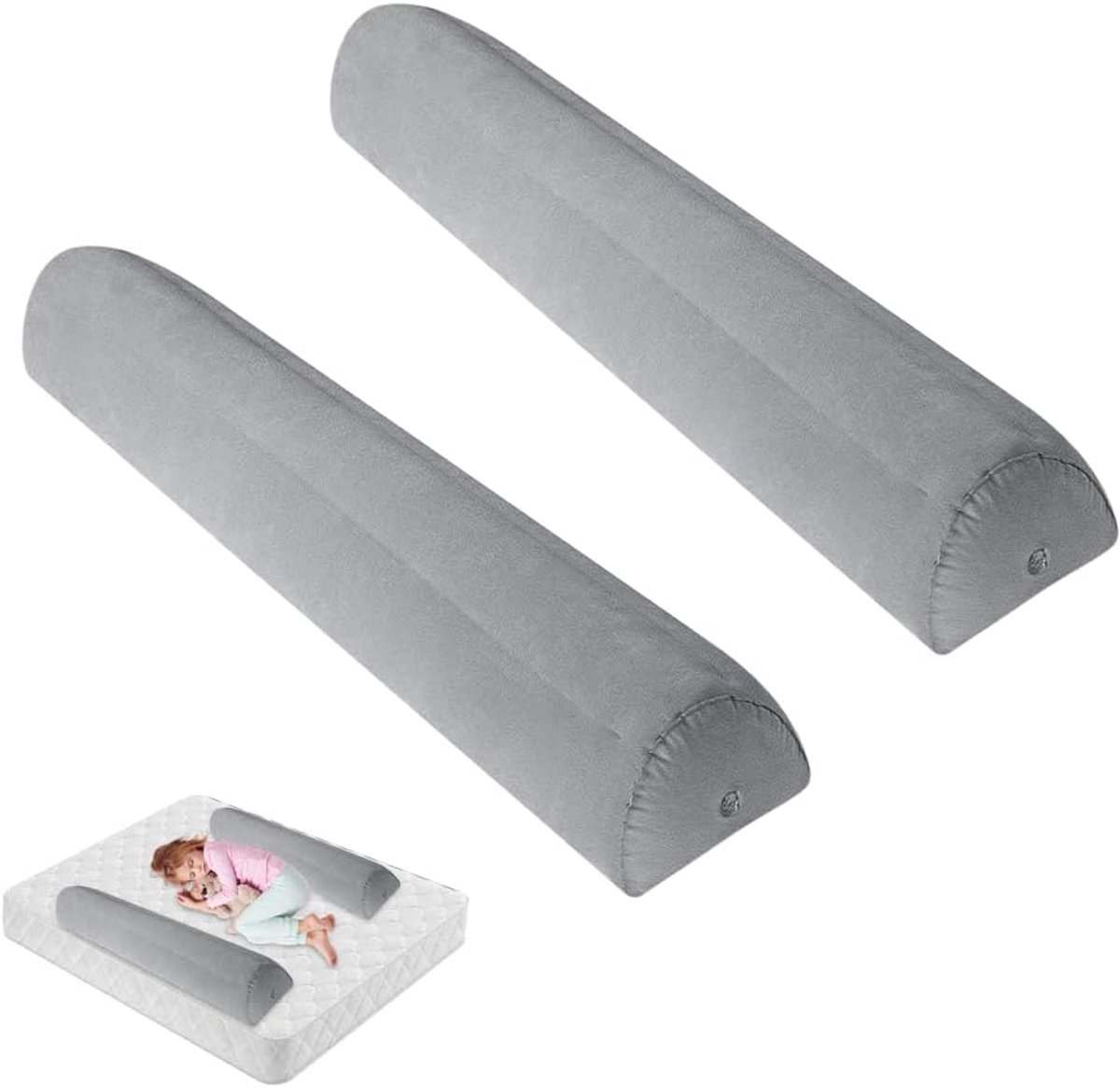 Bedhekje voor kinderen - 2-delige opblaasbare bedrail - Antislip bedrandbescherming - Veiligheid tijdens het slapen - ShopVlot