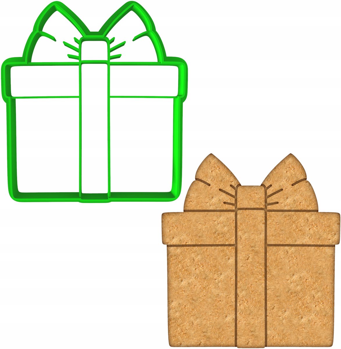 Koekjesvorm 'Cadeau' - Kerst Koekjes & Peperkoek Uitsnijder