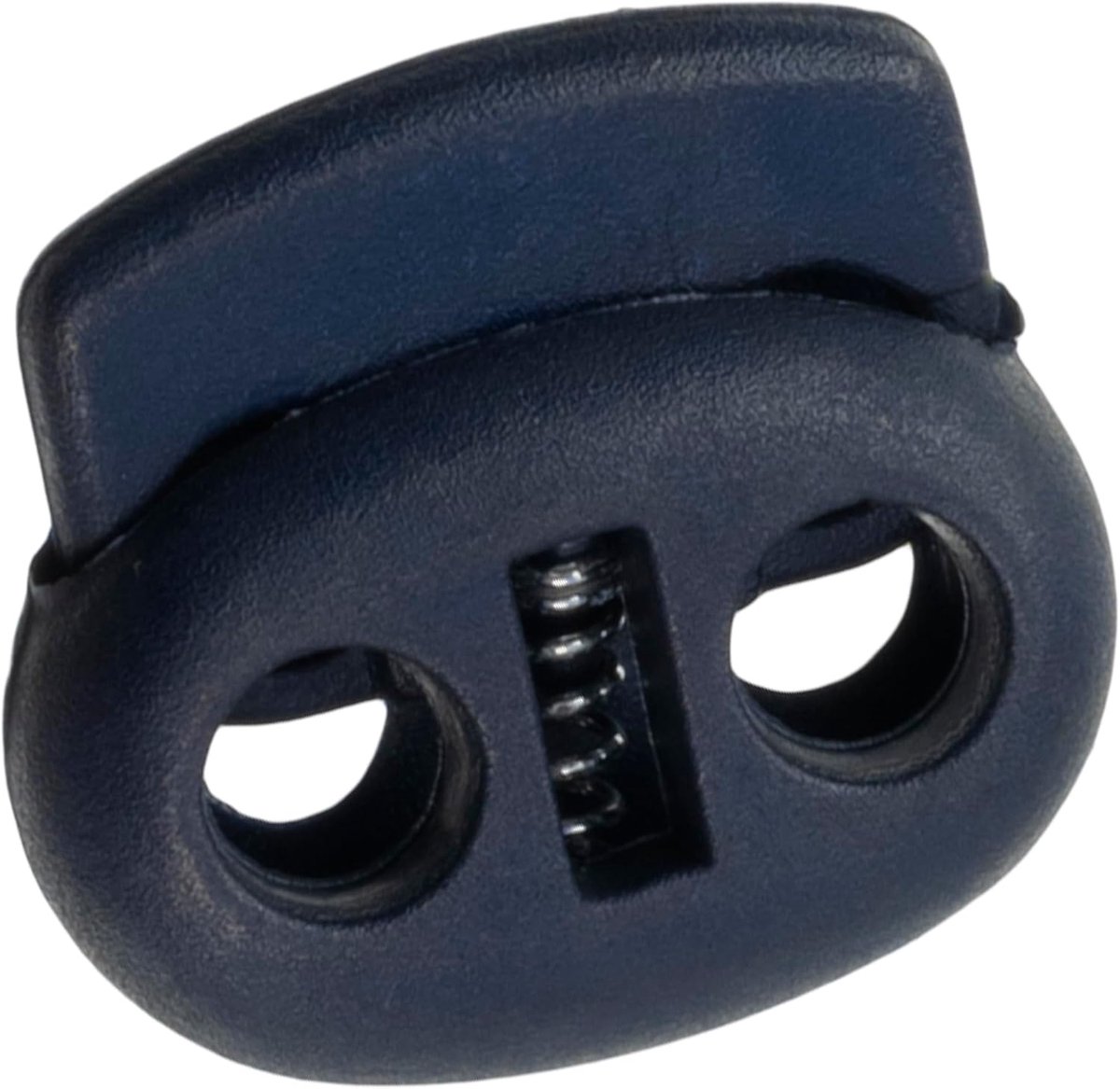 Kordstopper set 12 ovalen 20 mm - donkerblauw plastic - met 2 gaten - houdt veters op hun plek - ShopVlot