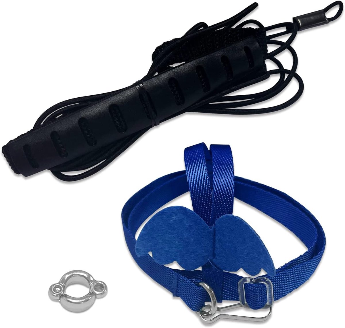 Parrot training rope 2 m - verstelbaar - elastisch nylon - comfortabel voor vogels - ShopVlot