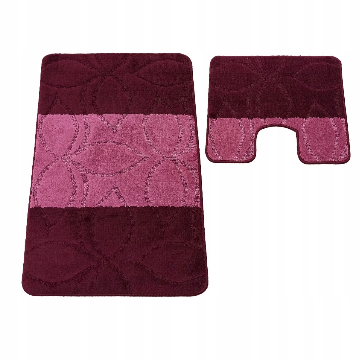 Monti XL Erdek Aubergine badkamermattenset 2 stuks