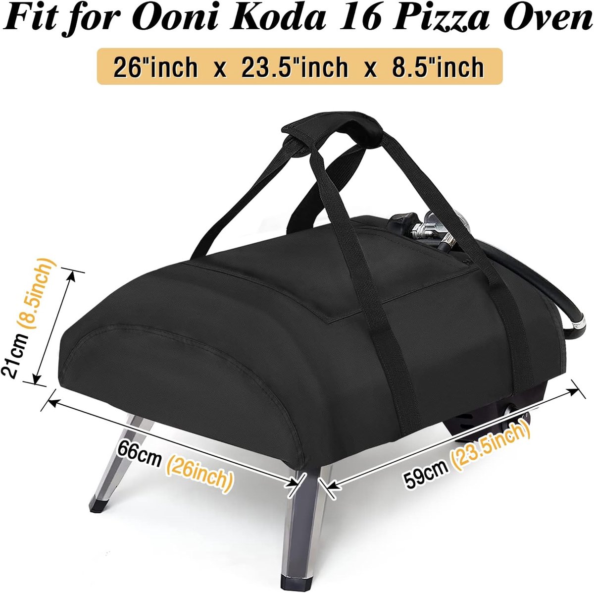 Pizza Oven Cover for Ooni Koda 16, 600D Waterproof Pizza Oven Carry Bag Oxford Fabric Pizza Oven Carry Bag with New - ShopVlot – foto 5