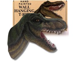 G&H Decor Huge T-Rex 36cm Head Sculpture - Hand Painted Animal Bust with Realistic Detail - ShopVlot