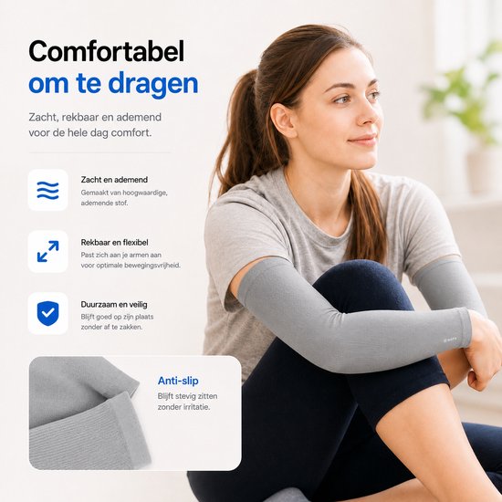 BOTC Arm Sleeve - Compressie Arm Mouwen - UV - Zonbescherming - werende mouwen - Grijs van BOTC — afbeelding 2
