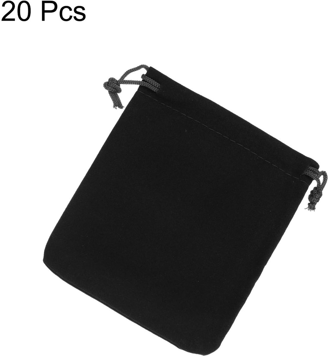 Dailygoods- Sieradenzakje 20 Stuks - Zachte Velours Zakjes - Cadeauzakjes - Opbergzakjes - Drawstring Sluiting - 4 x 4.8 cm - Cadeauzakje