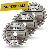 Superdeal - RNtools Cirkelzaagblad 135 x 20 mm - 24 tanden - voor Hout, Hardhout, Laminaat, MDF, Multiplex - 3 STUKS Zaagblad