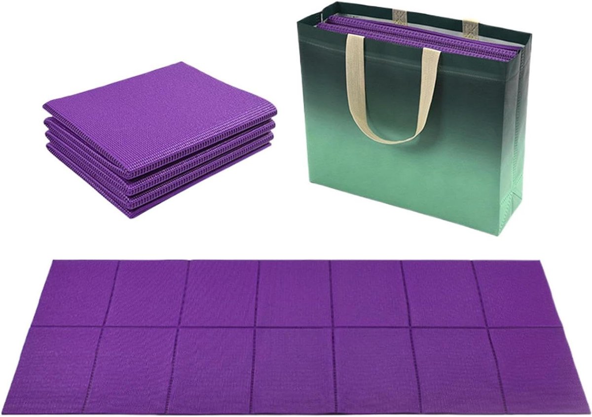Kampeer slaapmat - Opvouwbare mat - Buiten slapen - Snel drogend materiaal - 173x61cm - Violet