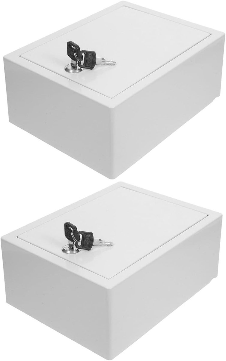 Melkbox met slot - Brievenbus buiten - Veilig opslaan - Weerbestendig plastic - 23 cm breed - Wit