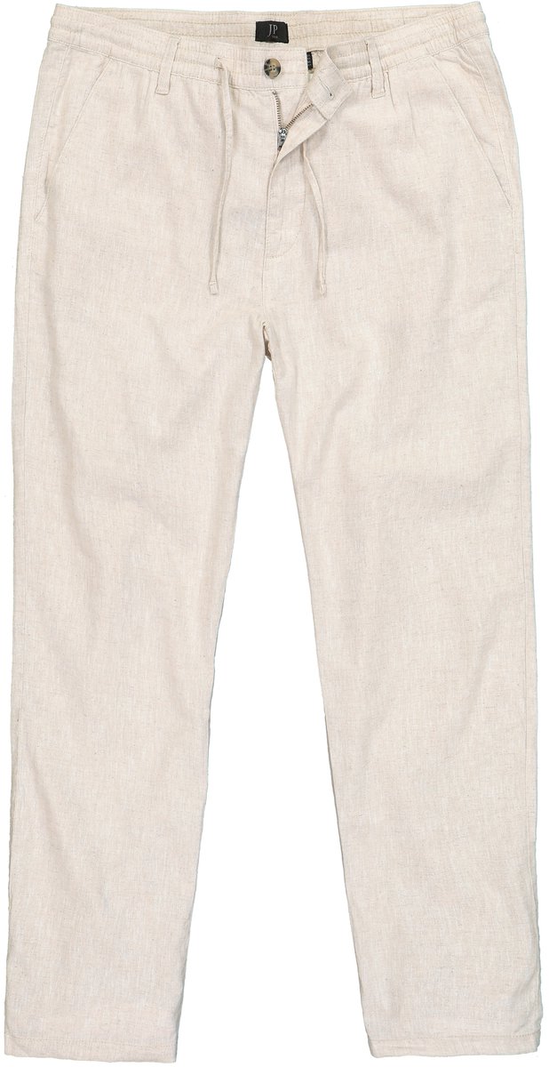 JP 1880 - Heren - broek van linnenmix elastische instapband tot 72 - Off-white - Maat 66