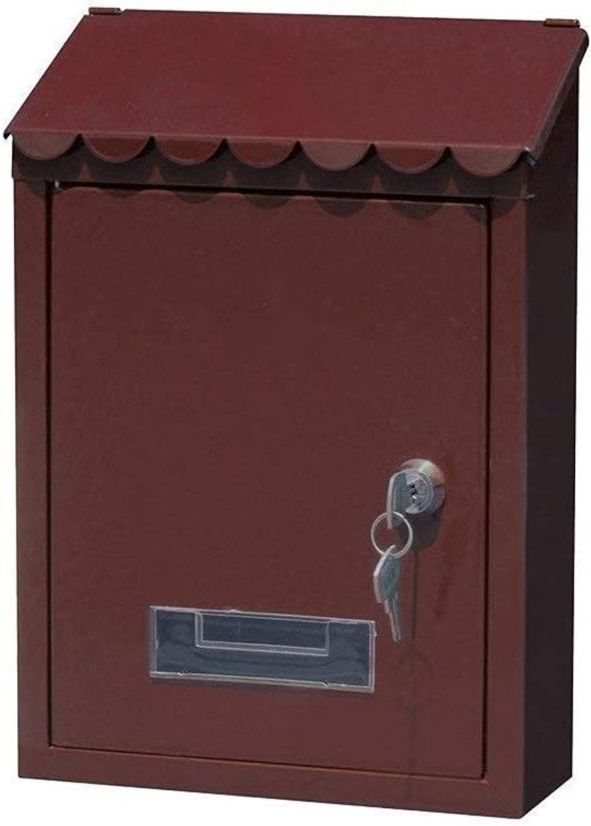 Wandmontage brievenbus - Buitenpost - Post ontvangen - Met beveiligingsslot - 22x7x30 cm - Zwart