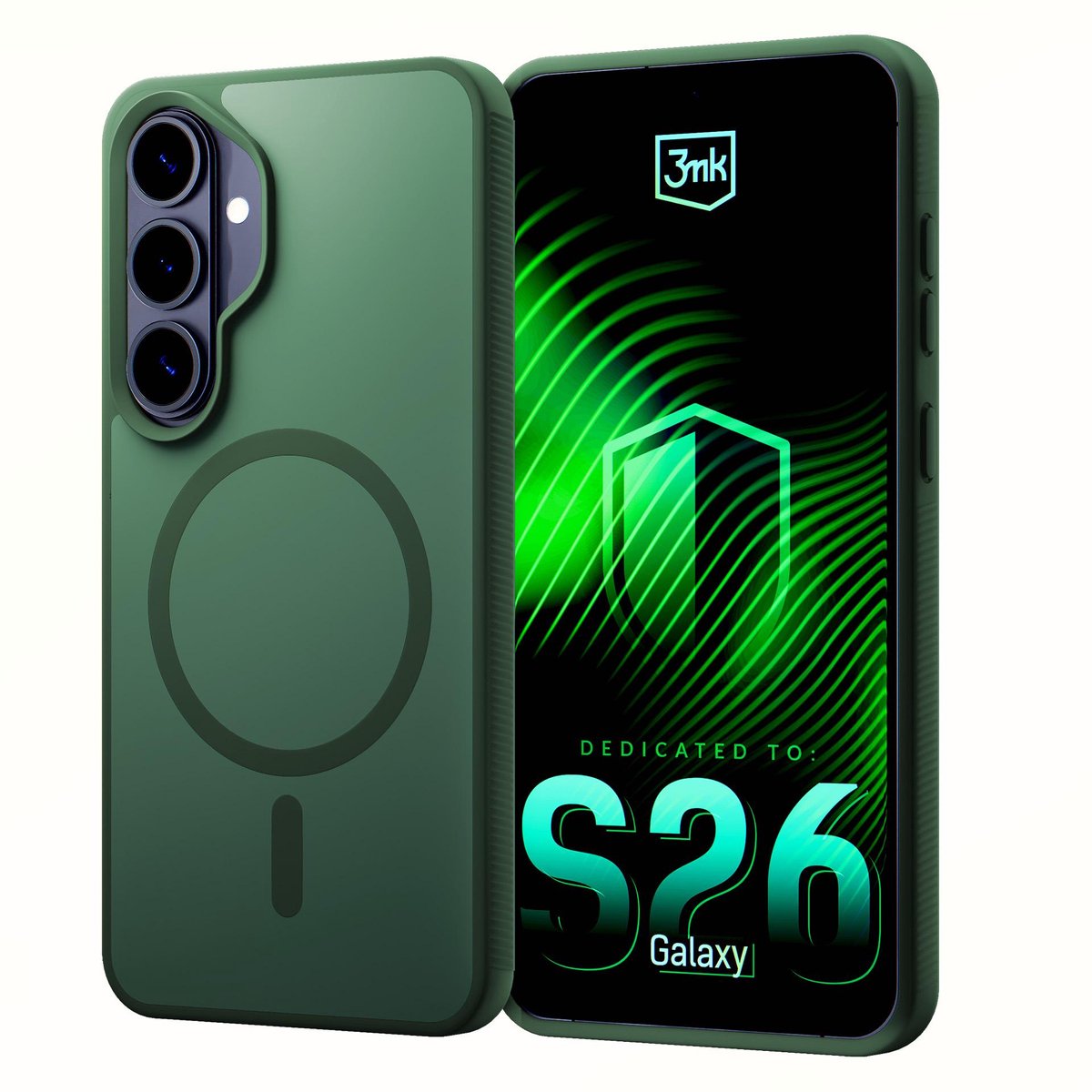 3Mk Hoesje Voor Samsung Galaxy S26 Smoke Magcase Groene Magnetische Bescherming