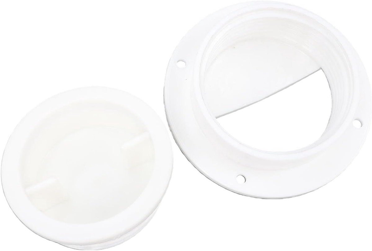 Bootdek Afvoerputje - Marine Scupper - Snelle Waterafvoer - Duurzaam Nylon Materiaal - 84 Mm Opening - Zwart
