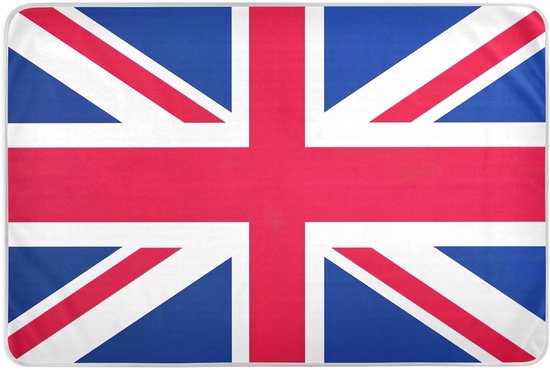 Deken met de Union Jack print.