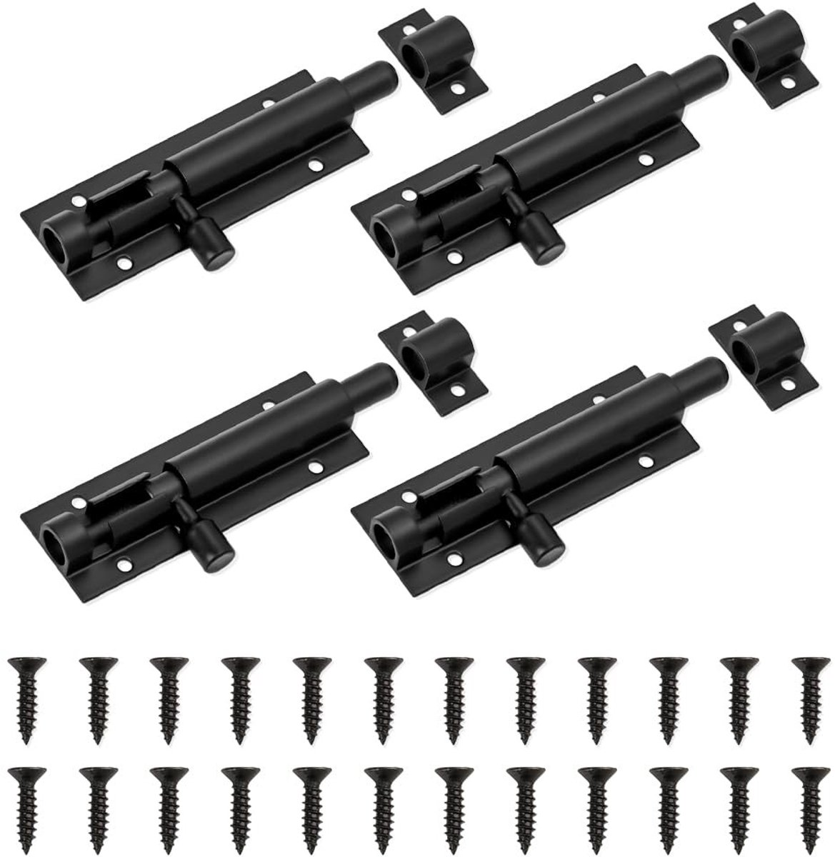 Dailygoods - Set van 4 Roestvrijstalen Veiligheidssloten voor Deuren