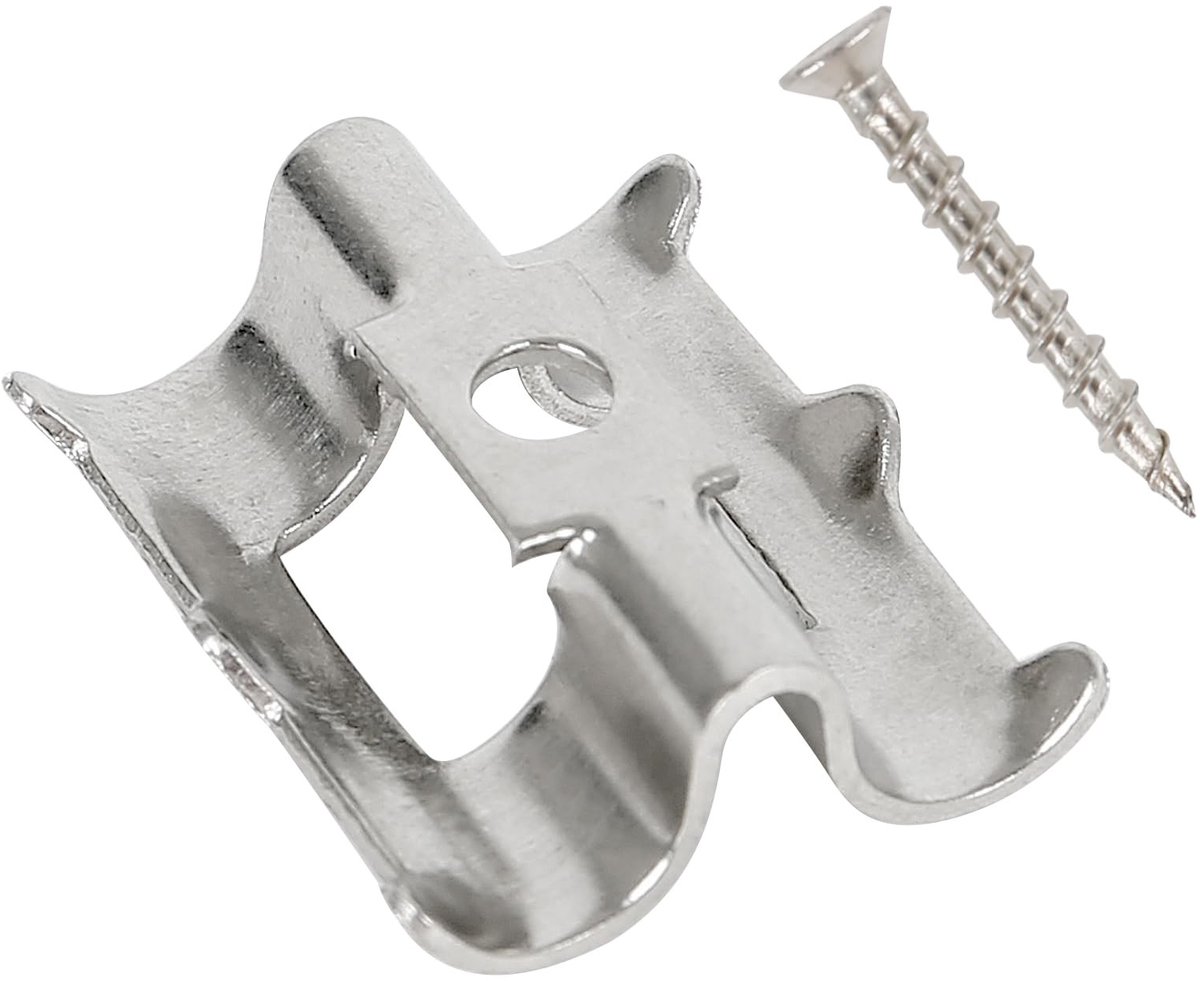 Dailygoods- Bevestigingsclips 7 mm - WPC-clips - Roestvrij Staal - U-vormig met Haak - 100 Stuks - Duurzaam en Praktisch - Bevestigingselement