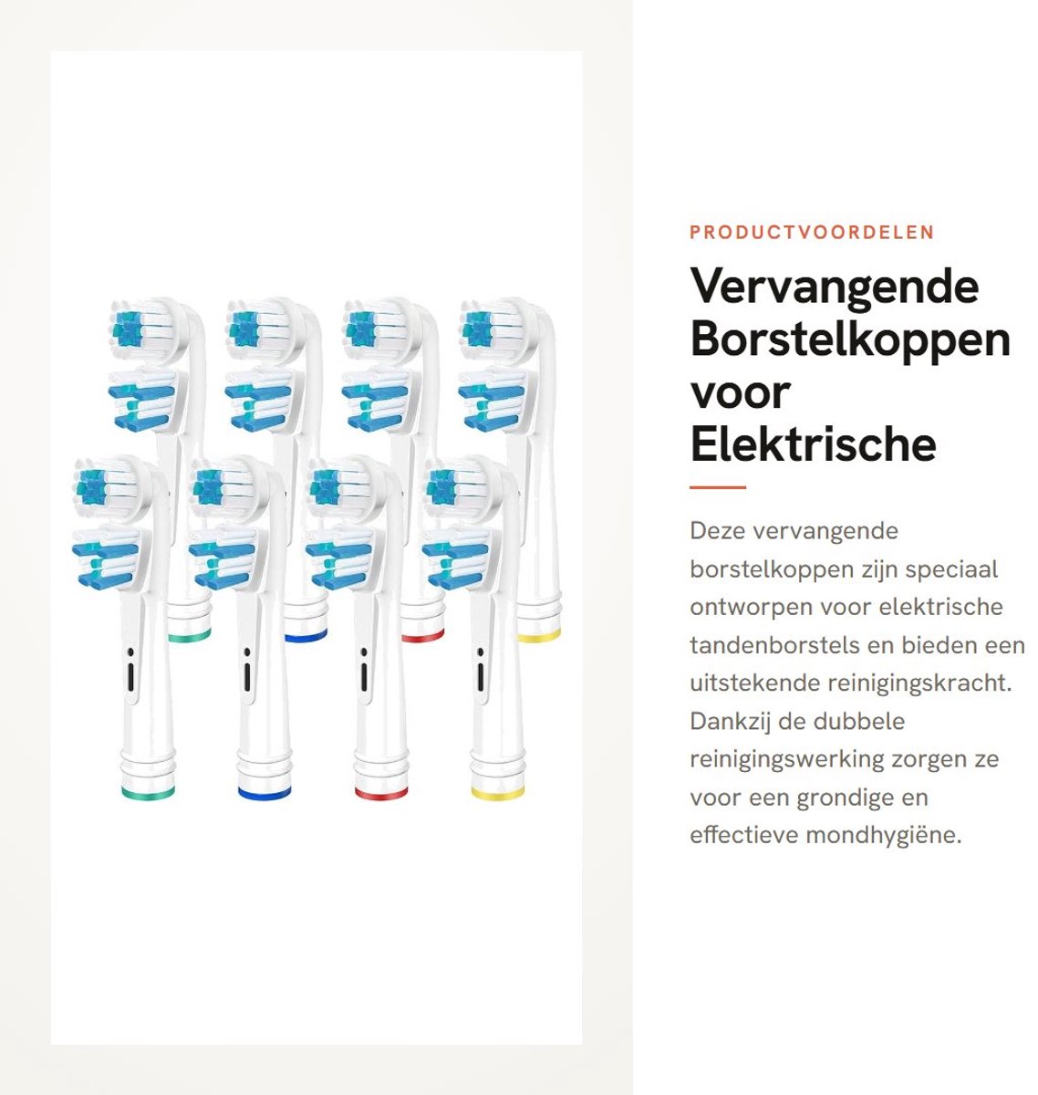 Dailygoods - Vervangende Borstelkoppen voor Elektrische Tandenborstels