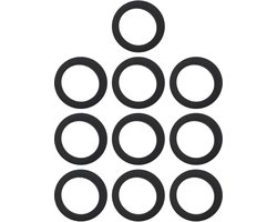 Dailygoods- Rubber Ring 10 Stuks - Cassetteband - Tape Drive - Amstrad CPC 464 - 14x10x2mm - Schokbestendig