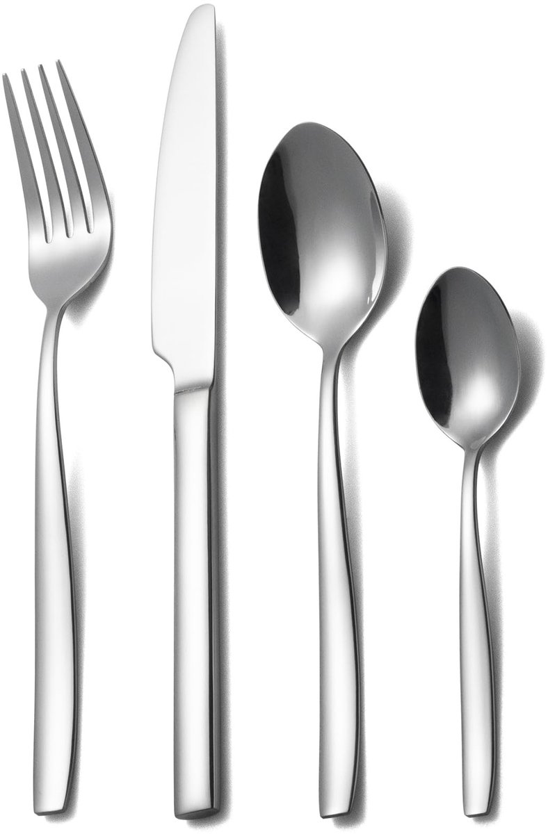 Dailygoods- Zilverwerk Set 16-delig - 4-persoons Bestekset - Roestvrij Staal - Vaatwasmachinebestendig - Ergonomisch - Gepolijst Oppervlak