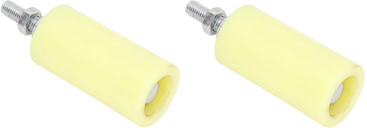 Dailygoods- Schuifdeurpalen 2 Stuks - Geleidingswielen - Robuust Nylon - Hefrol - Steunmontagerol - 100 mm Werklengte - Flexibele Installatieopties - Schuifpoortrollen