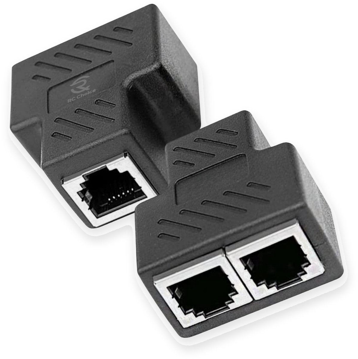 Internet Kabel Koppelstuk - 1 naar 2 - RJ45 naar RJ45 - Verlengstuk - 2 Stuks