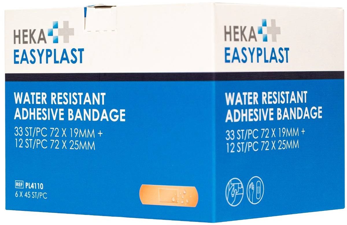 HEKA - EASYPLAST - WATER RESISTANT - PL4110 - 6X45 PLEISTERS - pleisterdispenser - navulling - ook geschikt voor Salvequick dispensers