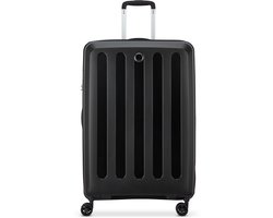 DELSEY Unlock Koffer Large 76 cm Expandable – Lichtgewicht Polypropyleen, TSA-slot en Dubbele Wielen – Zwart