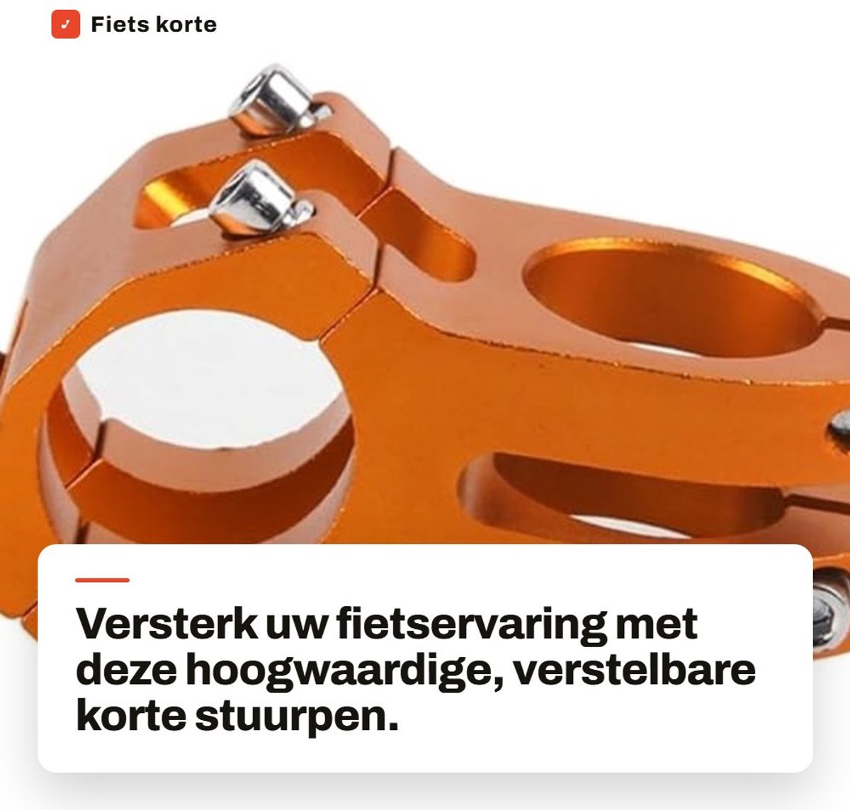 Dailygoods- Stuurpen Verstelbaar - Korte Stuurpen - 31,8 mm - Lichtgewicht - Hoogwaardige Aluminiumlegering - Duurzaam Ontwerp - Fietsstuur