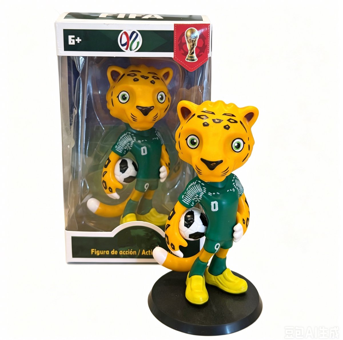 WK 2026 Luipaard Mascotte Beeldje 10 cm – Wereldkampioenschap Voetbal Decoratie
