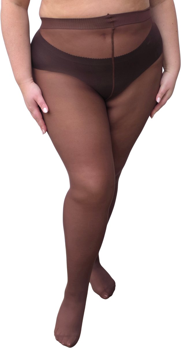 Panty 30 Den 56-58 donkerbruin grote maat Pamela Mann
