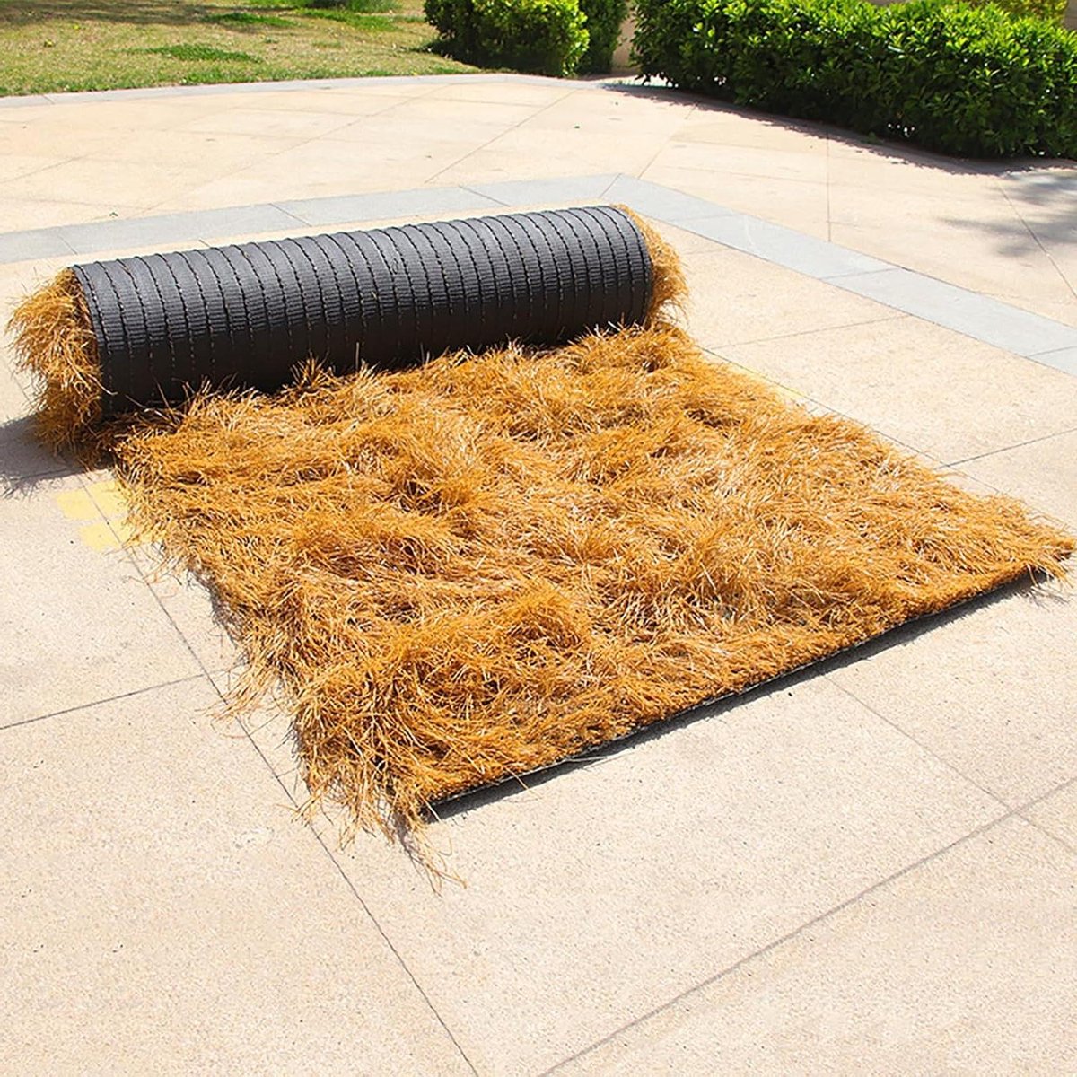 Kunstgras Rol - Sinthetisch Riet - Decoratieve Bedekking - Waterdicht Brandwerend - 0.5 x 17m - Geel