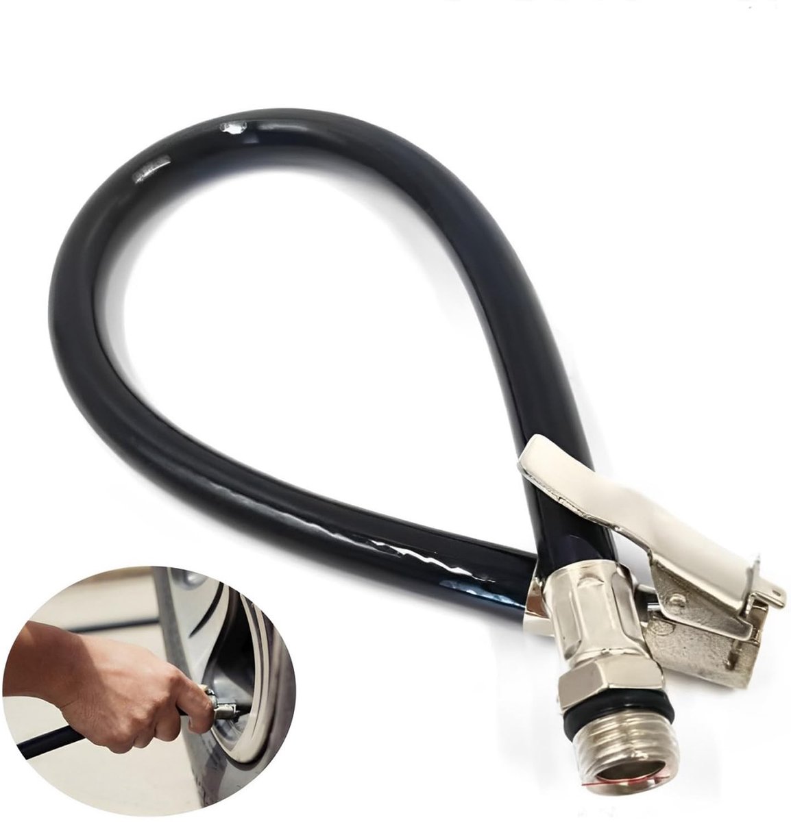Dailygoods - Flexibele Bandenvulslang voor Motoren en Auto's 37 cm