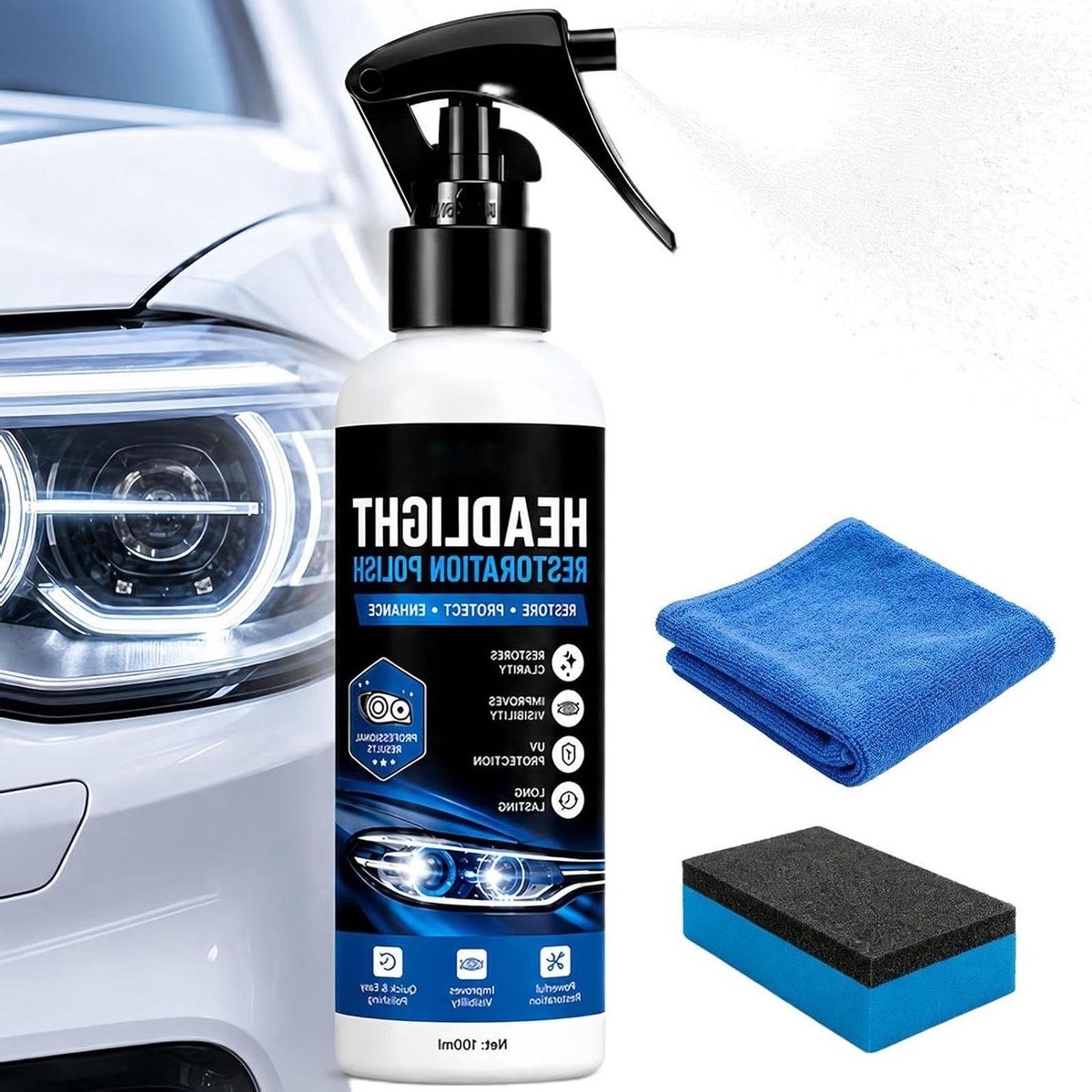Koplamp Reparatie - Koplampen Reinigen - Veiliger Rijden - Anti-vergeling Schild - 100 ml - Niet gespecificeerd