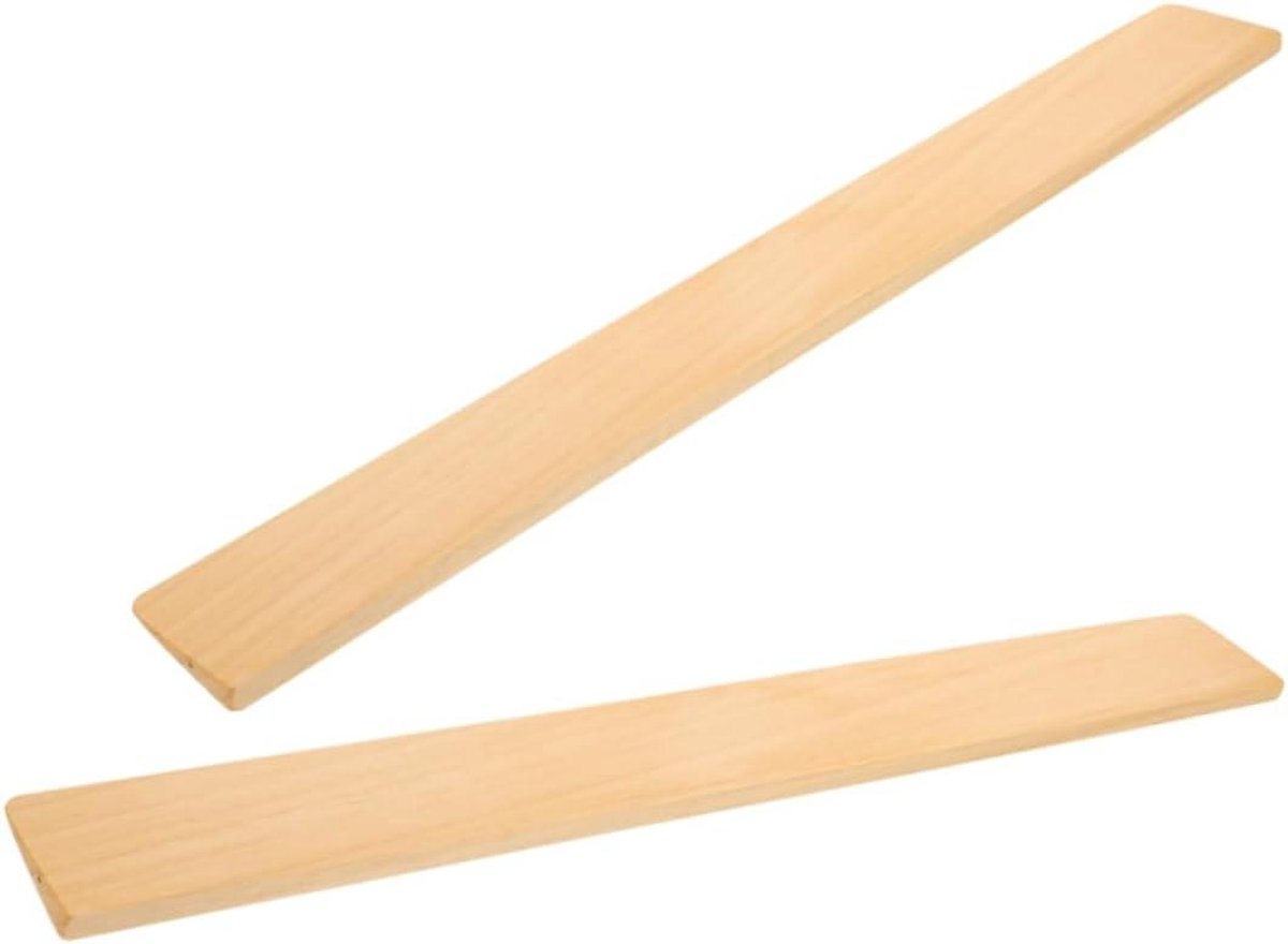 Drempelhulp Set - Overgangsplaat Houten - Robotstofzuiger Hulp - Gladde Afwerking - 50 cm Lengte - Lichtbruin