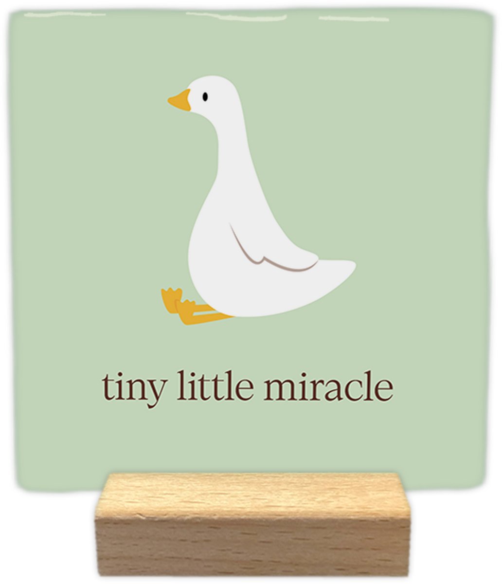 Tiny little miracle - Keramische decoratie tegel