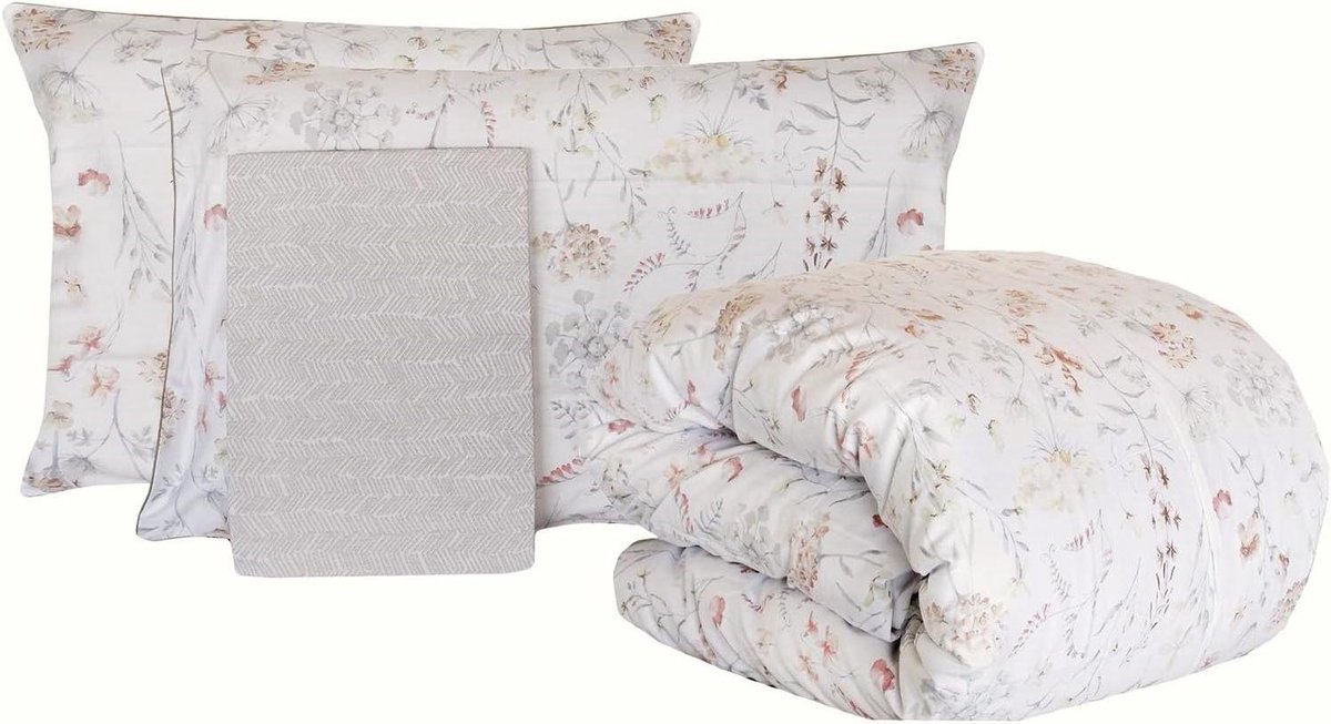 Tweepersoonsbedset Katoensatijn - Dekbedovertrek Set - Luxe Slapen - 80 Draads Katoensatij