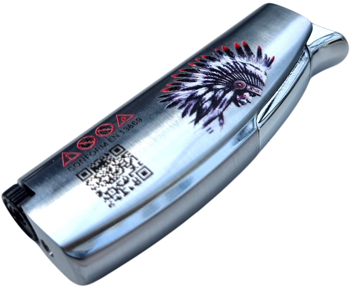 AKULAMATATA SilverWing Windproof Jet Flame Lighter - Refillable Metal Lighter