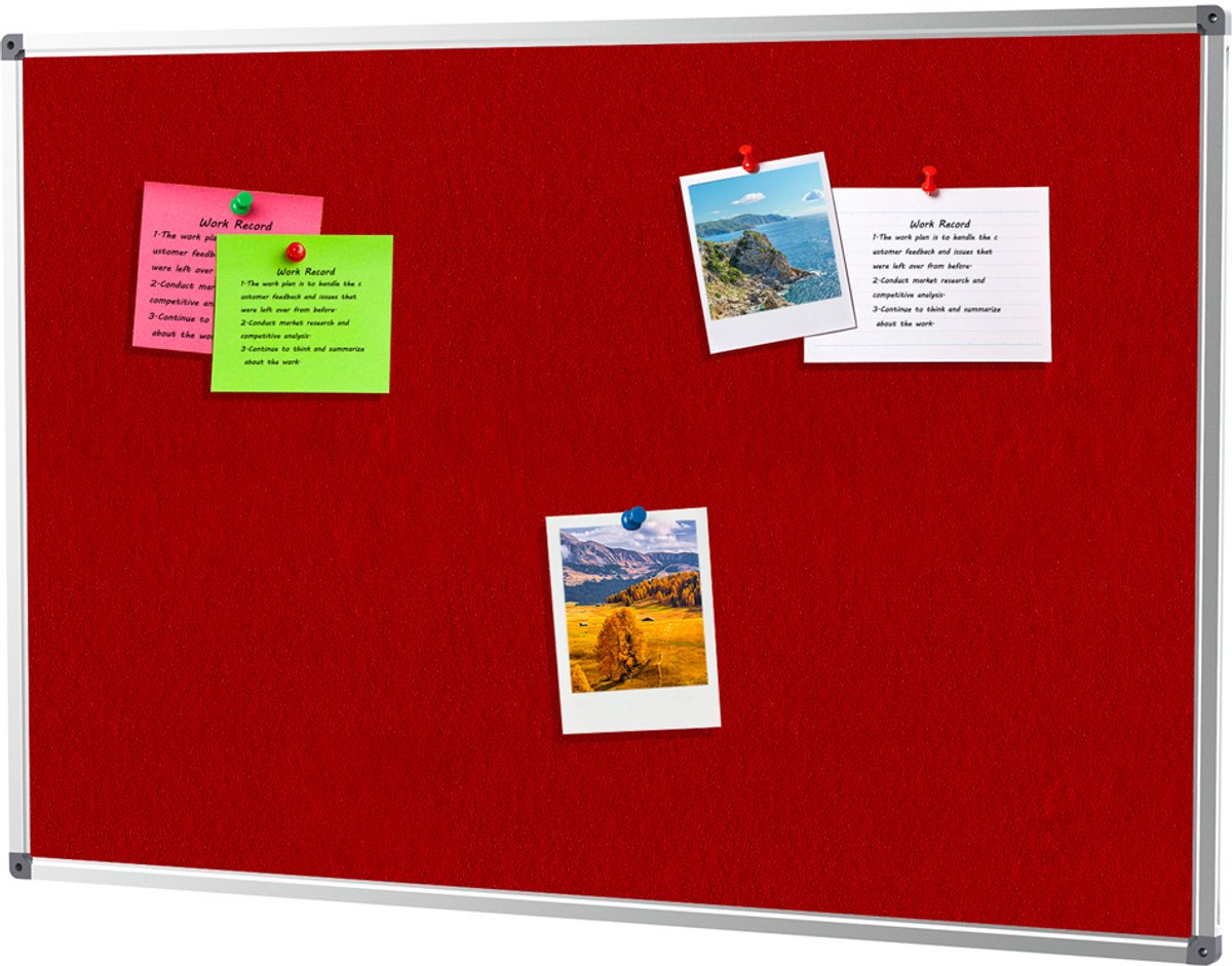 IVOL Prikbord Vilt 60x90 cm - Rood