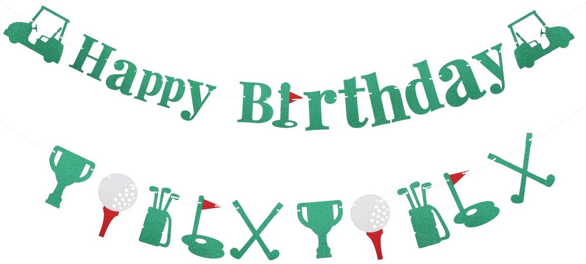 Dailygoods- Verjaardagsbanner Groene Golf - Feestdecoratie - 3m Touwlengte - 15cm Karakterhoogte - Duurzaam Papier - 1 Set - Feestbanner