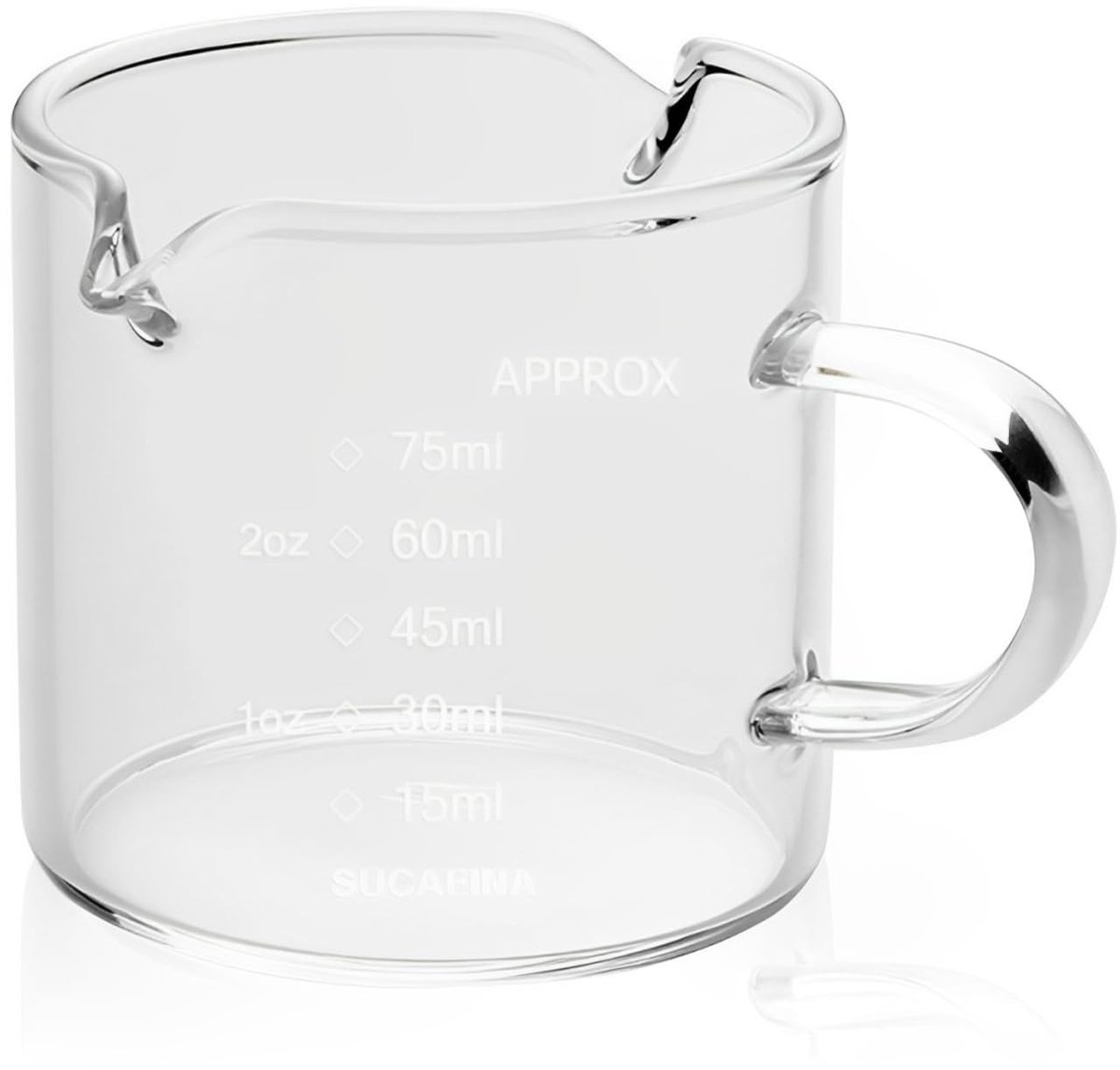 Dailygoods - Ounce maatbeker - Glazen maatbeker - Perfect voor koffie en recepten - 100 ml - Maatbeker voor vloeistoffen - Ideaal voor thuisgebruik -...