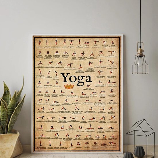 Yoga Houdingen Poster - Yogaposes Lichaamstraining - Thuis Oefenen - Visuele Begeleiding - 30x40cm - Niet gespecificeerd — afbeelding 2